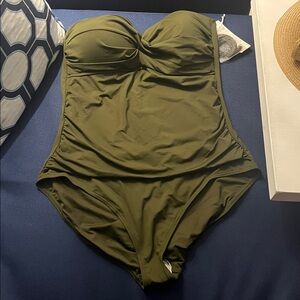 Anne Cole Olive Women's One-Piece Swimsuit Strapless/Halter